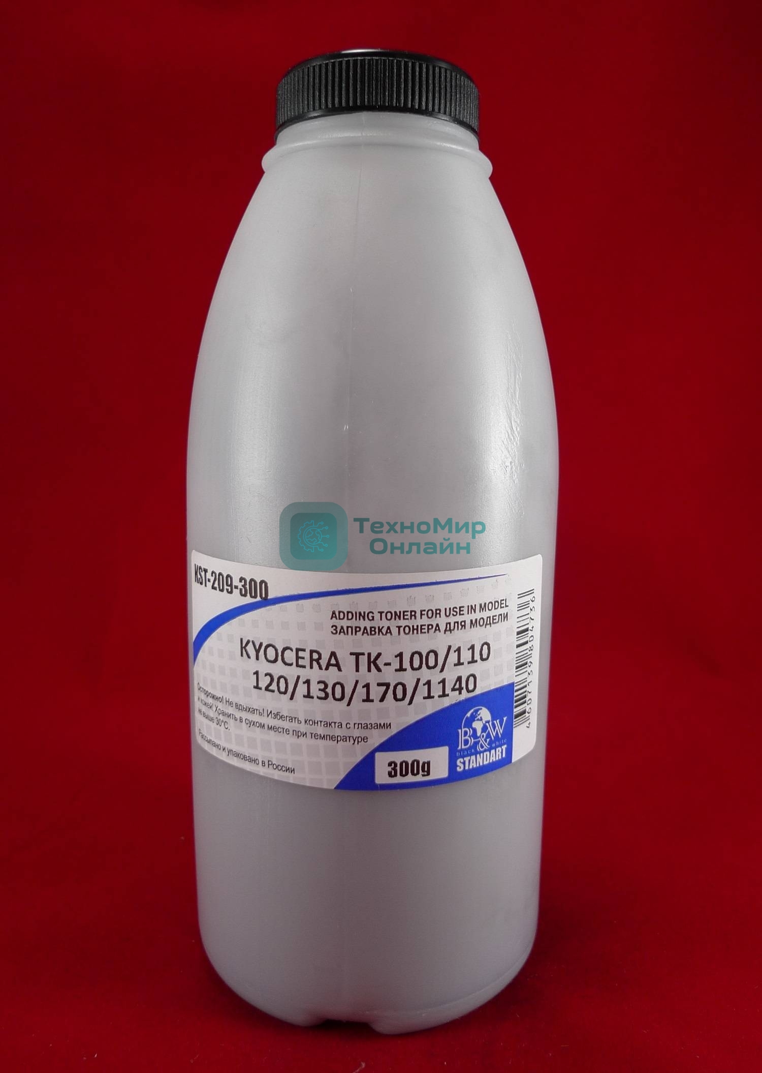 Тонер Kyocera TK-100/110/120/130/170/1140, FS-720/820/920/1016MFP/1116MFP/1030/1028MFP/1128MFP/1035/1135MFP/1300D/1350/1370DN/1320D, M2035/M2535 (фл. 300г) B&W Standart фас Россия