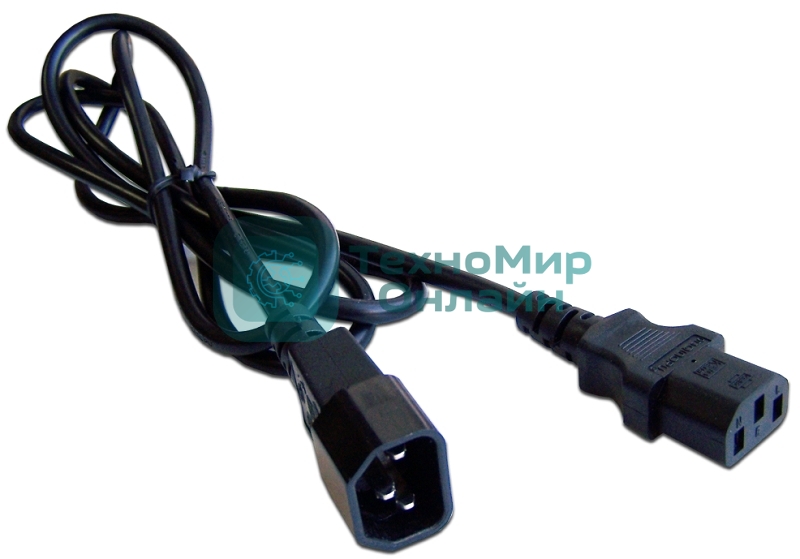 Шнур питания Lanmaster C13-C14, 3х0.75, 220В, 10А, черный, 3 метра