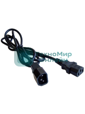 Шнур питания Lanmaster C13-C14, 3х0.75, 220В, 10А, черный, 3 метра