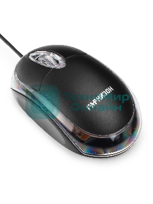Мышь проводная Гарнизон GM-100 черный, 1000 dpi, USB, кнопки - 3