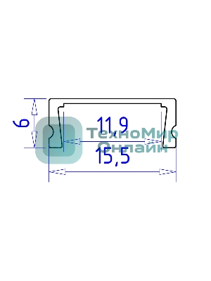 Алюминиевый профиль Ambrella light GP1700BK черный 2000*15.5*6