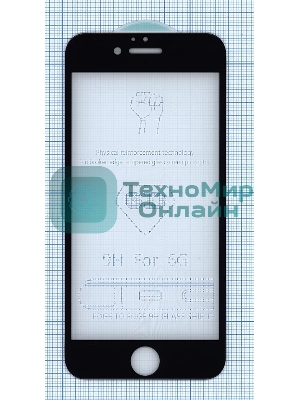 Защитное стекло 6D для Apple iPhone 6/6S черный