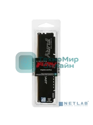 Оперативная память Kingston Fury Beast, DDR5, 8Gb (1x8GB), 5200MHz, CL40, DIMM, с радиатором, черный