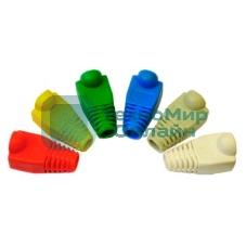 Защитные колпачки для кабеля 6,0мм cat.5, на соединение коннектора с кабелем, черный, 100 шт. в пчк