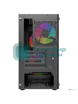 Компьютерный корпус Powercase Mistral Micro A3B ARGb, Tempered Glass, 2x 140мм ARGb PWM+1x 120мм ARGb PWM, черный, mATX (CMMAB-A3-V2)