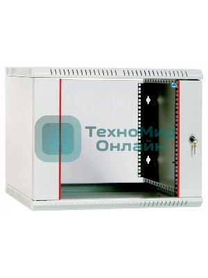 Шкаф настенный ЦМО ШРН-Э-9.500.1 9U 600x520 мм пер. дв. стал. лист несъемные бок. пан. серый