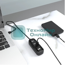USB-концентратор Vention USB 2.0 на 4 порта черный VAS-J43-B015
