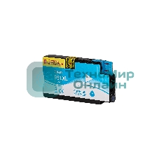 Картридж струйный Sakura CN046AE (№951XL Cyan) для HP, голубой, 26 мл., 1500 к.