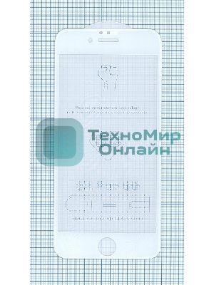 Защитное стекло 6D для Apple iPhone 6/6S белый