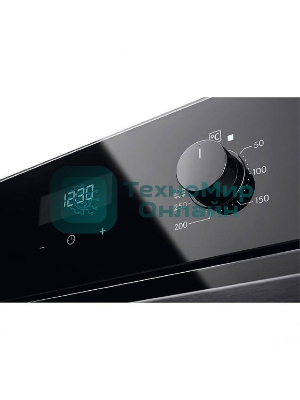 Встраиваемый духовой шкаф с паром Electrolux EOD5F71Z 60 см, каталитическая очистка, 72 л, 8 режимов, черный, направляющие проволочные + телескопические (1 уровень)