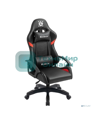 Кресло игровое Defender Sharm черный/крас, класс 2, PU
