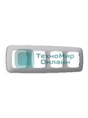 Рамка OMEGA Ecta (Сталь матовый) 4-ая OF140504