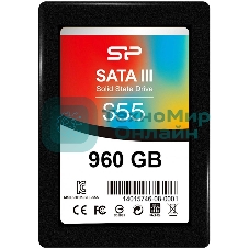 Накопитель SSD SiliconPower Slim S55, 960Gb, SATA, 2.5