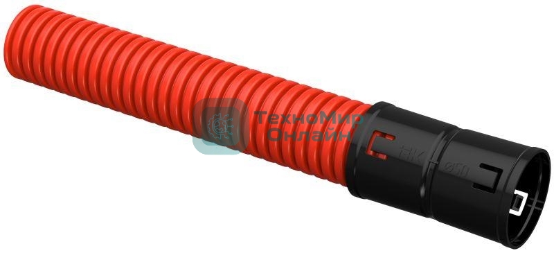 Труба гофрированная двустенная ПНД d50 мм красн. (уп. 50 м) IEK CTG12-050-K04-050-R/CTG12-050-K04-050