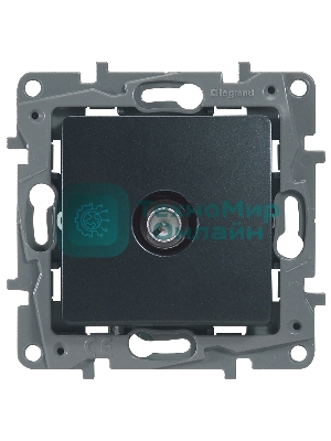 Розетка телевизионная TV Звезда, алюминий ETIKA