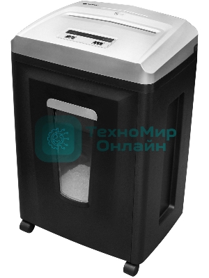 Шредер ГЕЛЕОС УП21-7, DIN P-7 (7 ур-нь секр.), фрагмент 0,8х2мм, 6-7 лист (70г/м2), CD/пл.карты, 23 литра