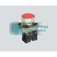 Кнопка LAY5-BA41 без подсветки красн. 1з IEK BBT60-BA-K04
