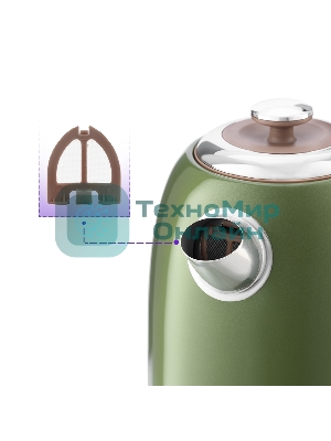 Чайник электрический Kitfort KT-6110 1.7л. 2200Вт зеленый (корпус: нержавеющая сталь)