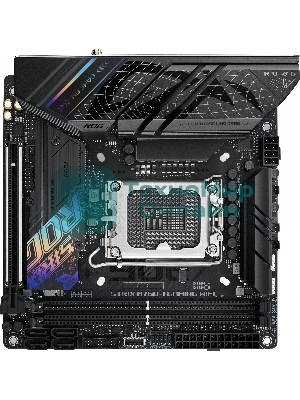 Материнская плата ASUS ROG STRIX B760-I GAMING WIFI, LGA 1700, Intel B760, 2xDDR5, 4xSATA, 2xM.2, 1xPCIe 5.0 x16, 1xHDMI, 1xDP, 1x 2.5Gb LAN, 3xUSB-A 2.0, 3xUSB-A 3.2 Gen 1, 1xUSB-C 3.2 Gen 1, 1xUSB-C 3.2 Gen 2x2, 5x3.5 мм, 7.1, Mini-ITX