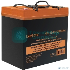 Аккумуляторная батарея ExeGate EX285652RUS HRL 12-55 (12V 55Ah, под болт М6)
