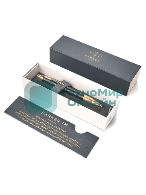 Ручка шариковая Parker IM Premium K323 (CW1931667) Black GT, M, синие чернила, подарочная коробка