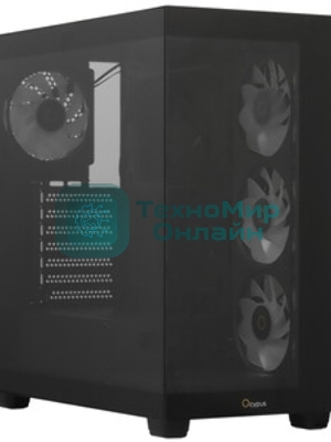 Компьютерный корпус Ocypus Gaммa C72 BK ARGB ATX/win/black/4 ARGB fans/no PSU/Tempered Glass