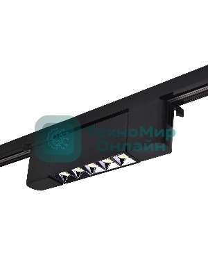 Трековый однофазный светодиодный светильник Ambrella light GL6688 BK черный LED 6W 4200K 24°