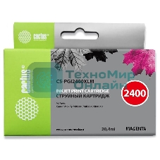 Картридж струйный Cactus CS-PGI2400XLM пурпурный (20.4 мл) для Canon MAXIFY iB4040/МВ5040/МВ5340