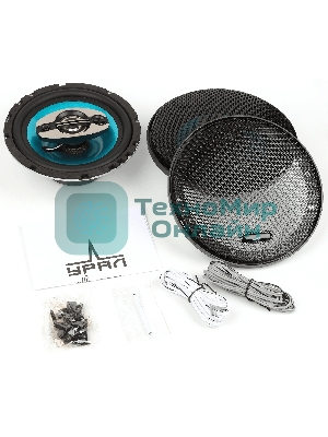 Колонки автомобильные Ural Бирюза АС-Б1647, 140Вт, 92дБ, 4Ом, 16.5 см, (6 1/2 дюйм), 2 шт, коаксиальные, четырехполосные