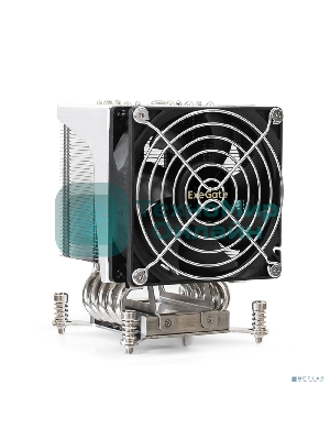 Кулер для процессора ExeGate ESNK-P0050AP4.PWM.4U.2011.Cu серебристый, 92 мм, алюминий/медь, 3800 об/мин, 44 дБ, 4 pin, 165 Вт, 125.8 мм