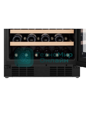 Встраиваемы е винный шкаф Gorenje WCU68F6BG4WF, объем 138 л, вместительность 46 бутылок, 4 полки, цифровой дисплей, Wi-Fi, LED освещение, защита от УФ-излучения, энергоэффективность А+, черный