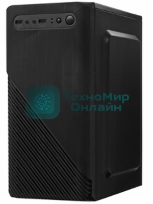 Компьютерный корпус Minitower ExeGate BAA-303M-AAA350 (mATX, БП AAA350 с вент. 8см, 2*USB, HD Audio, черный)