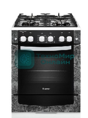 Плита газовая Gefest ПГ 6500-02 0113 черный, конфорок 4 шт, духовка 52 л, 60 см x 85 см x 60 см