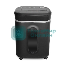 Шредер ГЕЛЕОС УМ28-4, DIN P-4 (4 ур-нь секр.), фрагмент 3,9х30мм, 19-21 лист (70г/м2), CD/пл.карты/скрепки/скобы, 28 литров