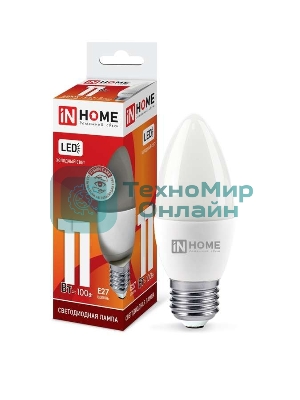 Лампа светодиодная LED-СВЕЧА-VC 11Вт 230В E27 6500К 990лм IN HOME 4690612024868