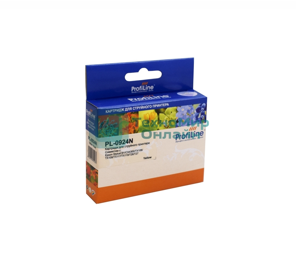 Картридж струйный ProfiLine PL-0924N для принтеров Epson StylusC91/CX4300/TX106/TX109/TX117/TX119/T26/T27 Yellow водн