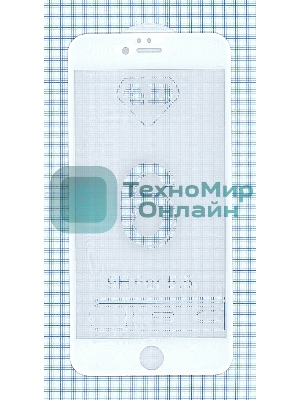 Защитное стекло 6D для Apple iPhone 6/6S Plus белый