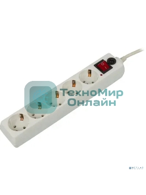 Сетевой фильтр Buro 500SH-10-W 10 м, 5 розеток, белый, коробка