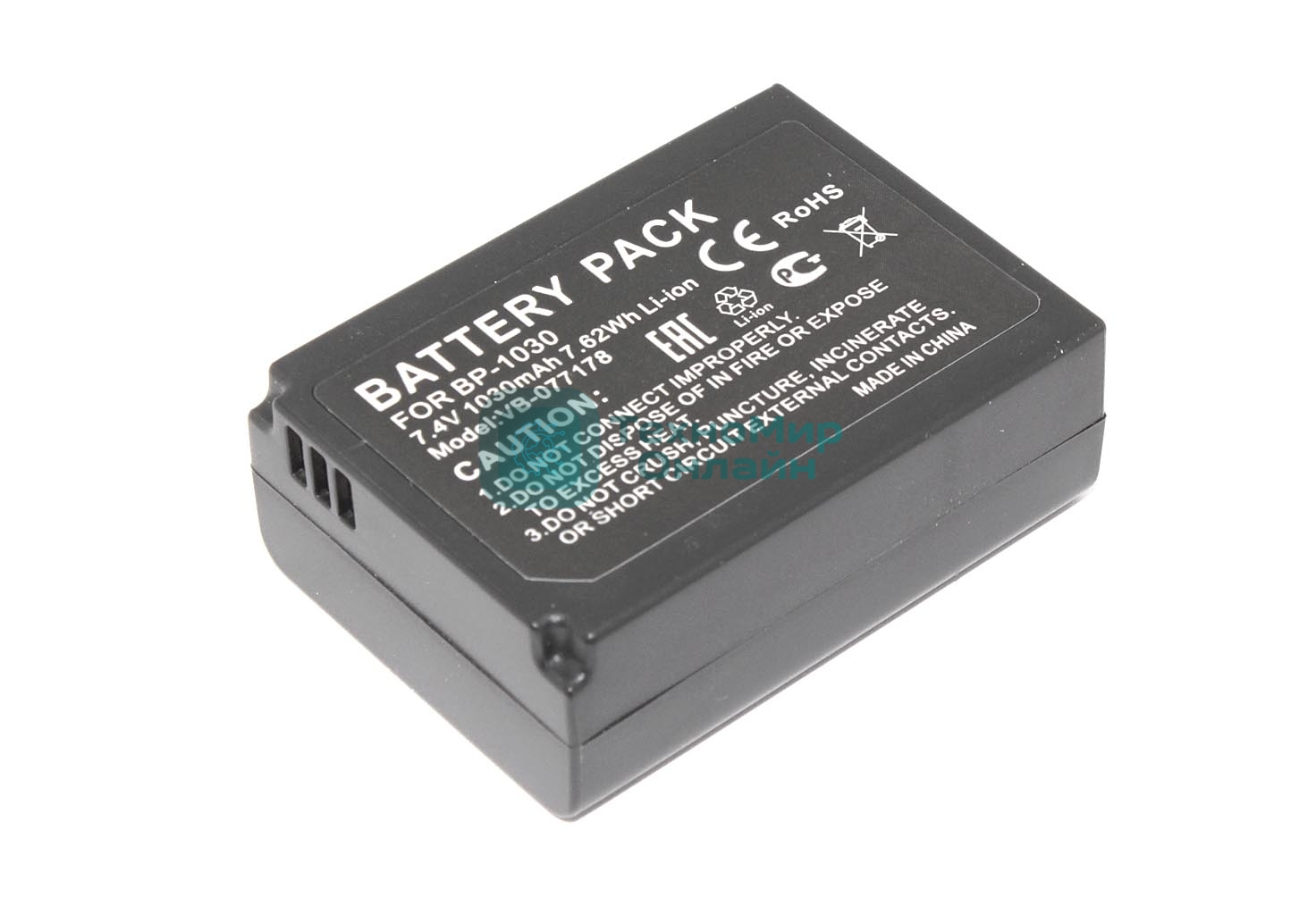 Аккумуляторная батарея для фотоаппарата Samsung NX200 (BP-1030) 7,4V 1030mAh