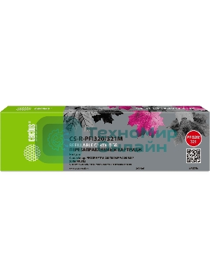 Картридж перезаправляемый струйный Cactus CS-R-PFI320/321M PFI320/321M пурпурный (260мл) для Canon imagePROGRAF TM-200/200MFP/205/300/300MFP/305