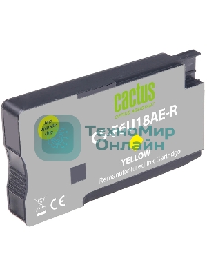 Картридж струйный Cactus CS-F6U18AE-R 953XL желтый (24мл) для HP OJ Pro 7740/8210/8218/8710/8715