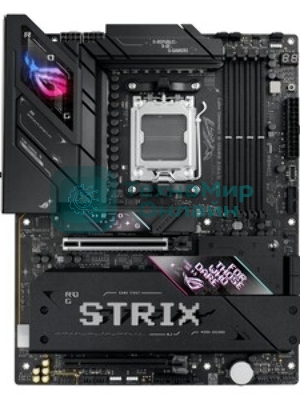 Материнская плата ASUS ROG STRIX B850-E GAMING WIFI, AM5, AMD B850, 4xDDR5, 4xSATA, 5xM.2, 1xPCI-E 5.0 x16, 1xPCI-E 4.0 x16, 1xRealtek 5Gb Ethernet, 1xUSB-C 4, 1xUSB-C 20Gbps, 6xUSB-A 10Gbps, 4xUSB-A 2.0, 3x3.5 мм, 7.1, ATX