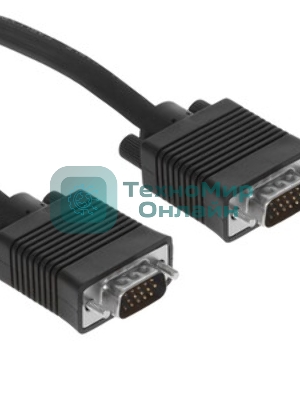 Кабель VGA Pro Cablexpert CC-PVGA-3M, 15M/15M, 3.0м, экран, феррит. кольца, пакет