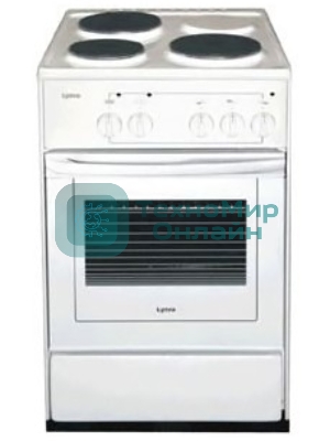 Плита электрическая Лысьва ЭП 301 СТ белый, конфорок 3 электрических, духовка 57 л, 50 см x 84 см x 60 см (без крышки)