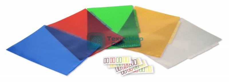 Папка-уголок Бюрократ -E366 5 уровн. A4, пластик, 0.15мм, ассорти