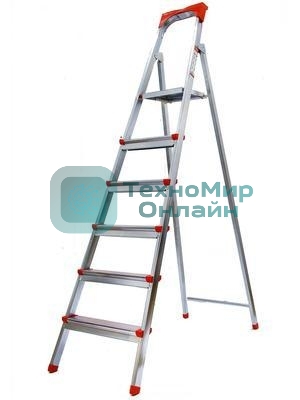 Стремянка FIT 65334стальная 6 ступеней вес 9.1кг