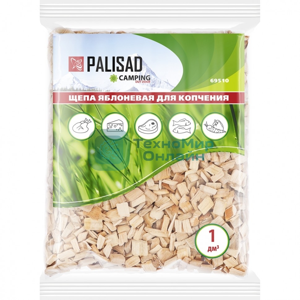 Щепа яблоневая для копчения, Camping Palisad