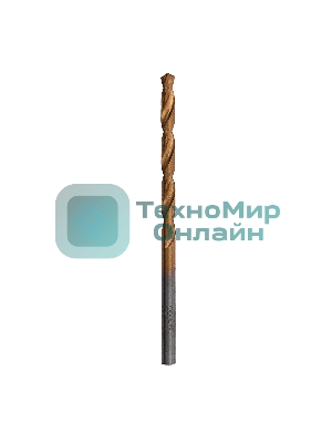 Сверло по металлу Matrix, 3 мм, HSS, нитридтитановое покрытие, цилиндрический хвостовик