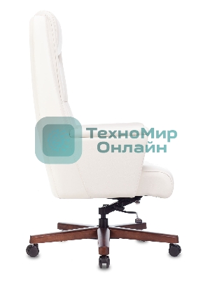 Кресло Бюрократ DUKE белый, кожа