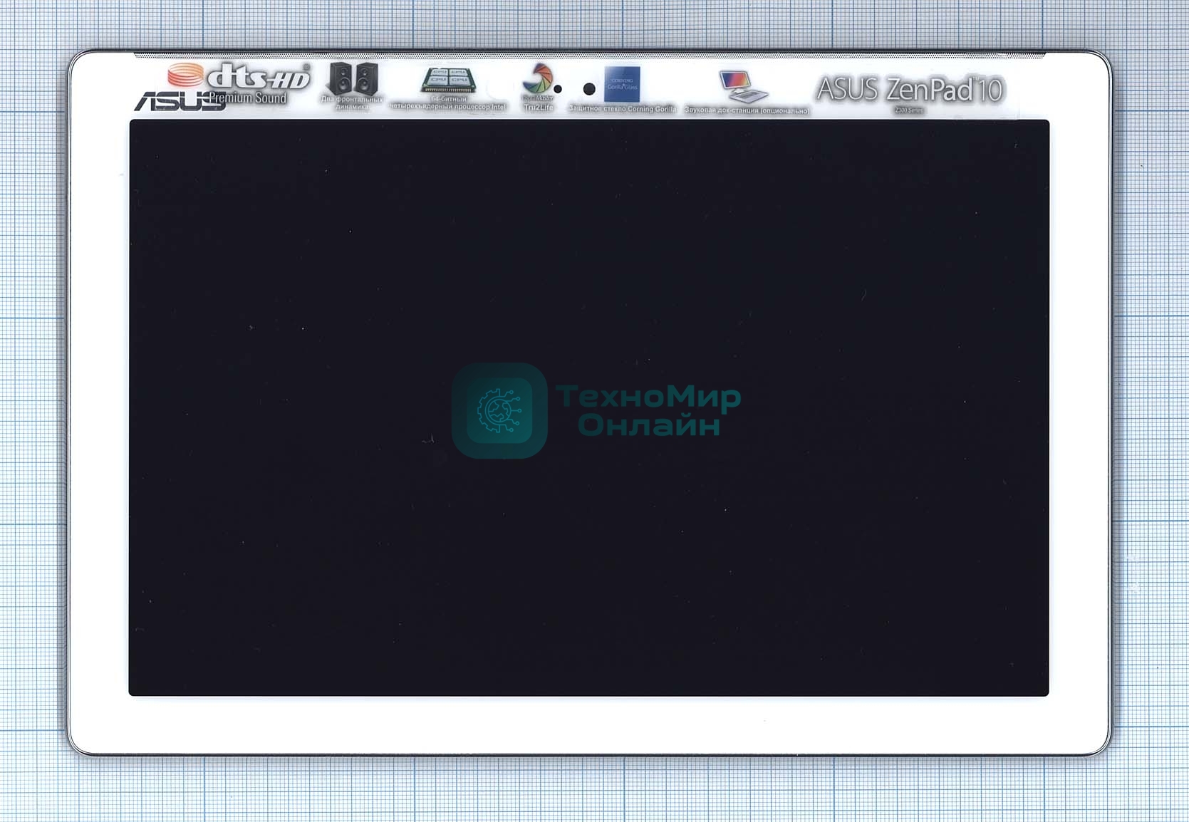 Модуль (матрица + тачскрин) для Asus Zenpad 10 (Z300CL) белый с рамкой